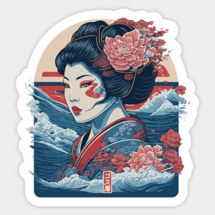 Geisha Sea Sticker